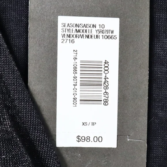 Armani Exchange Dress Black Mettalic Draped Gathered Belt Size XS - Picture 6 of 14